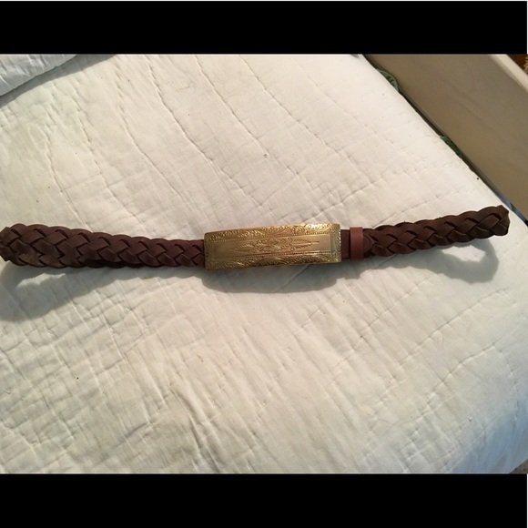 Beautiful Brass and leather adjustable Belt - Picture 3 of 4